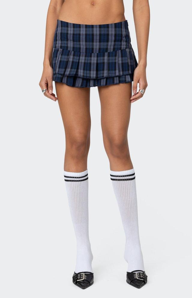 Edikted Women's Ara Plaid Pleated Skort Product Image