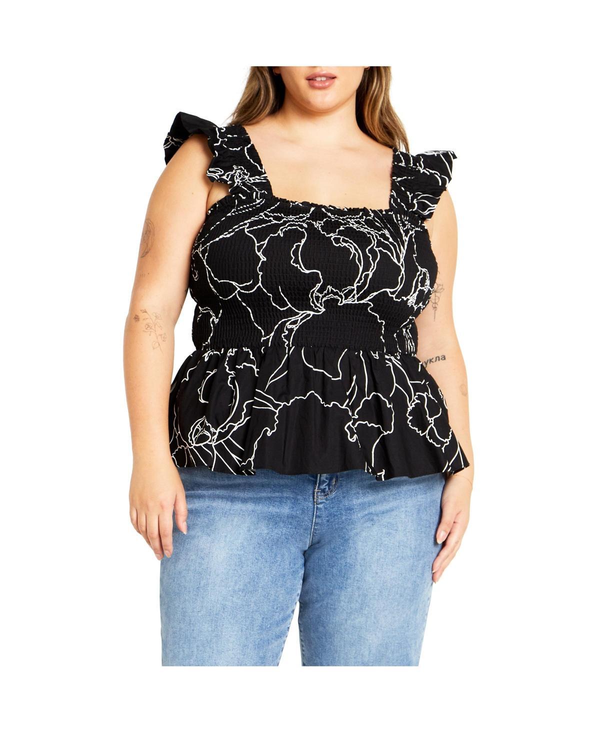 City Chic Womens Marli Print Top Product Image