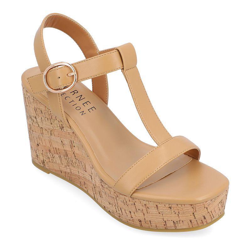 Journee Collection Womens Matildaa Wedge Sandals, 10 Medium Product Image