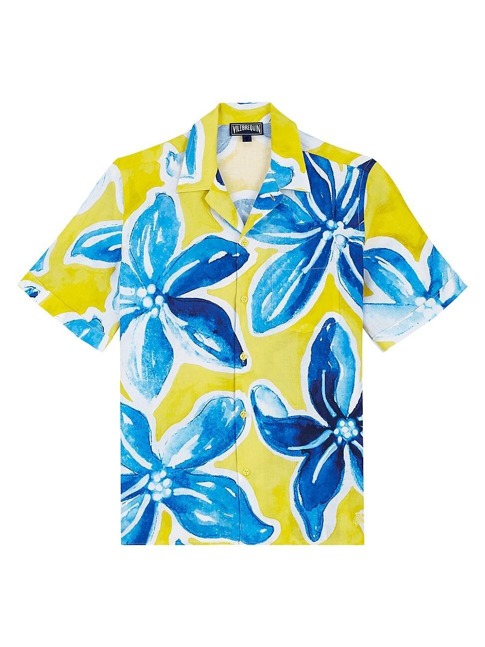 Mens Raia Floral Button-Front Shirt Product Image