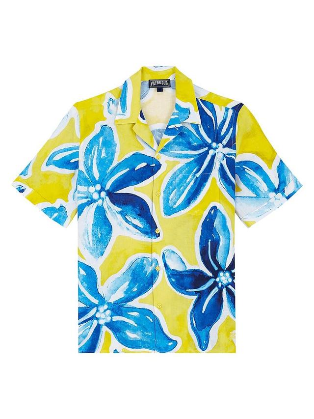 Mens Raia Floral Button-Front Shirt Product Image