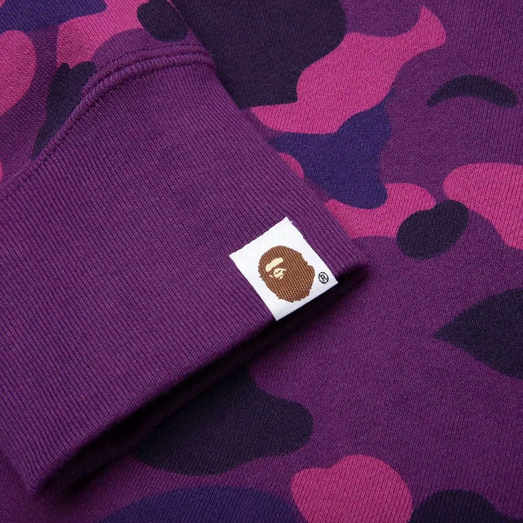 Color Camo Shark Full Zip Hoodie - Purple Male Product Image