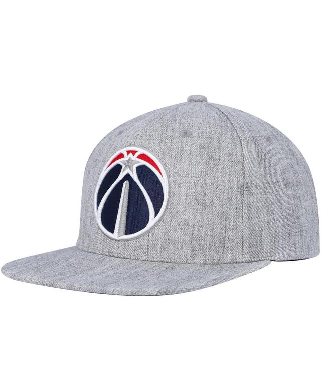 Mens Mitchell & Ness Heather Gray Washington Wizards Hardwood Classics 2.0 Snapback Hat Product Image