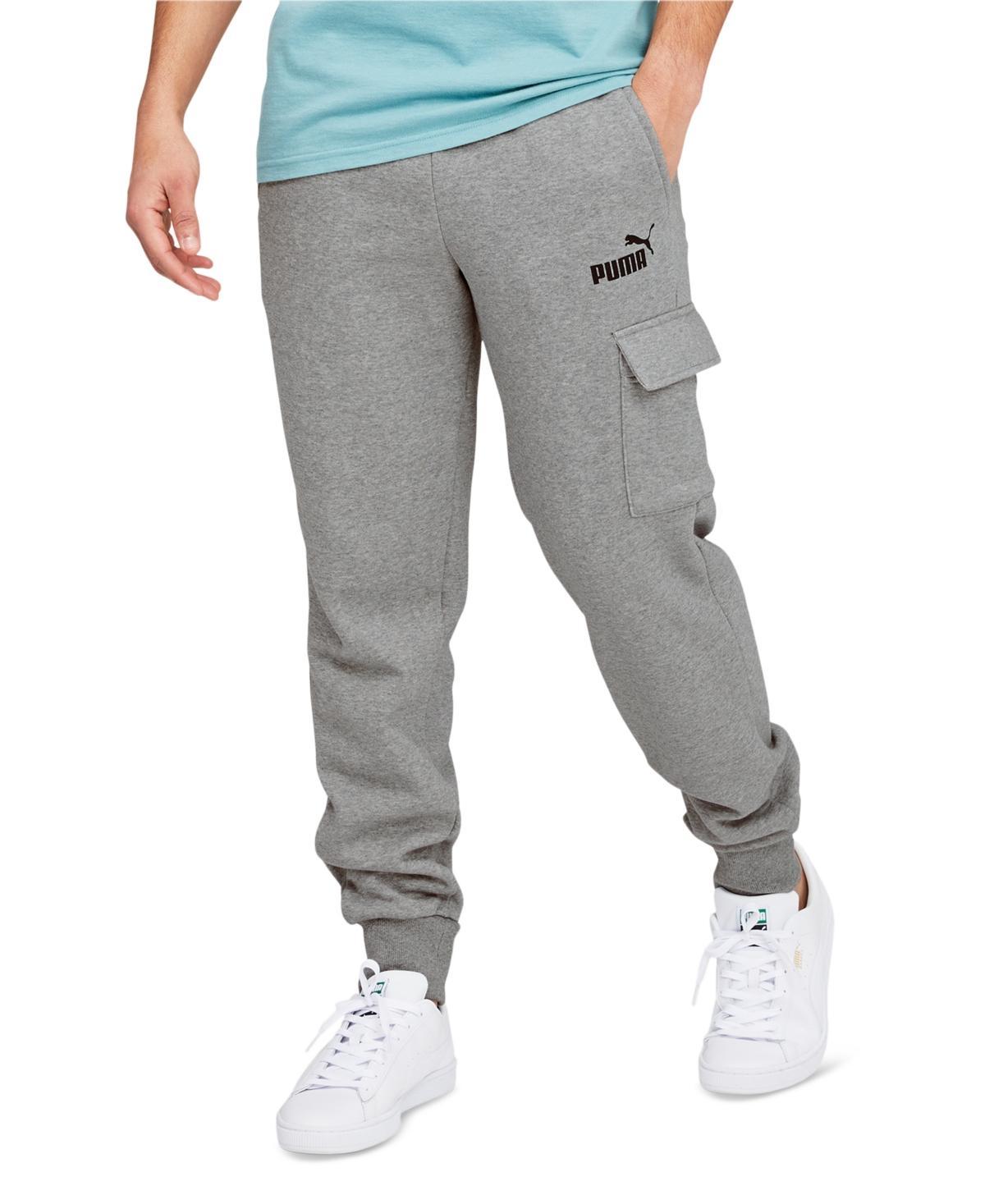 Puma Mens Ess Logo-Print Fleece Cargo Jogger Pants Product Image