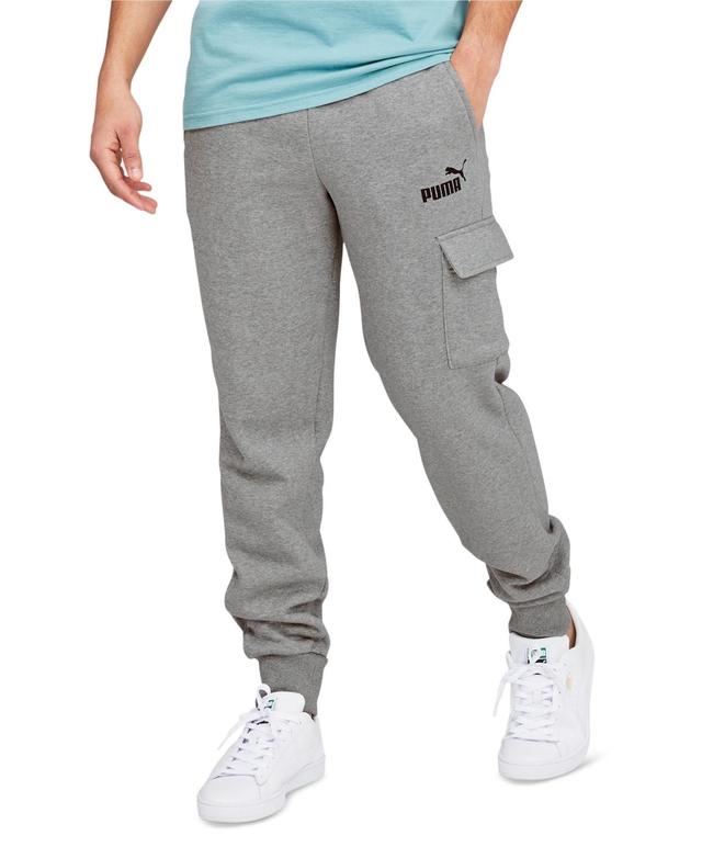 Puma Mens Ess Logo-Print Fleece Cargo Jogger Pants Product Image