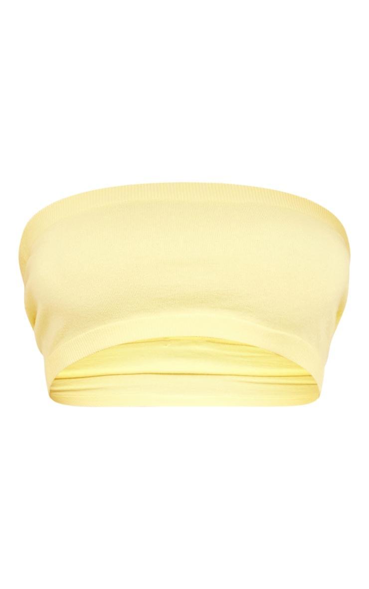 Lemon Soft Knit Bandeau Top Product Image