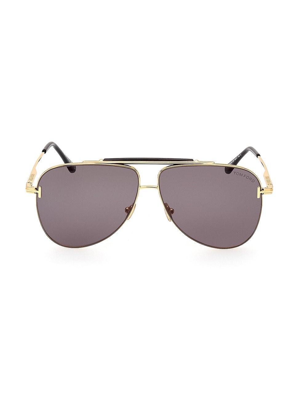 Tom Ford Brady Pilot Sunglasses, 60mm Product Image