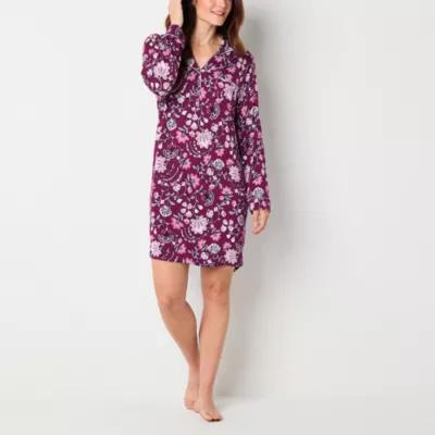 Liz Claiborne Cool and Calm Womens Long Sleeve Nightshirt Product Image