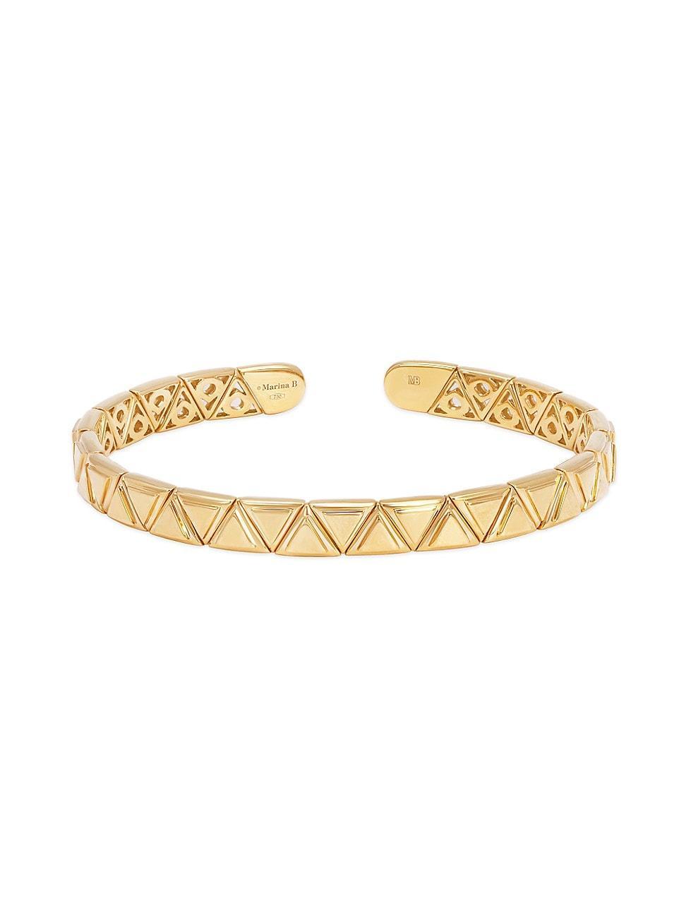 Womens Triangolini 18K Yellow Gold Bangle Bracelet Product Image