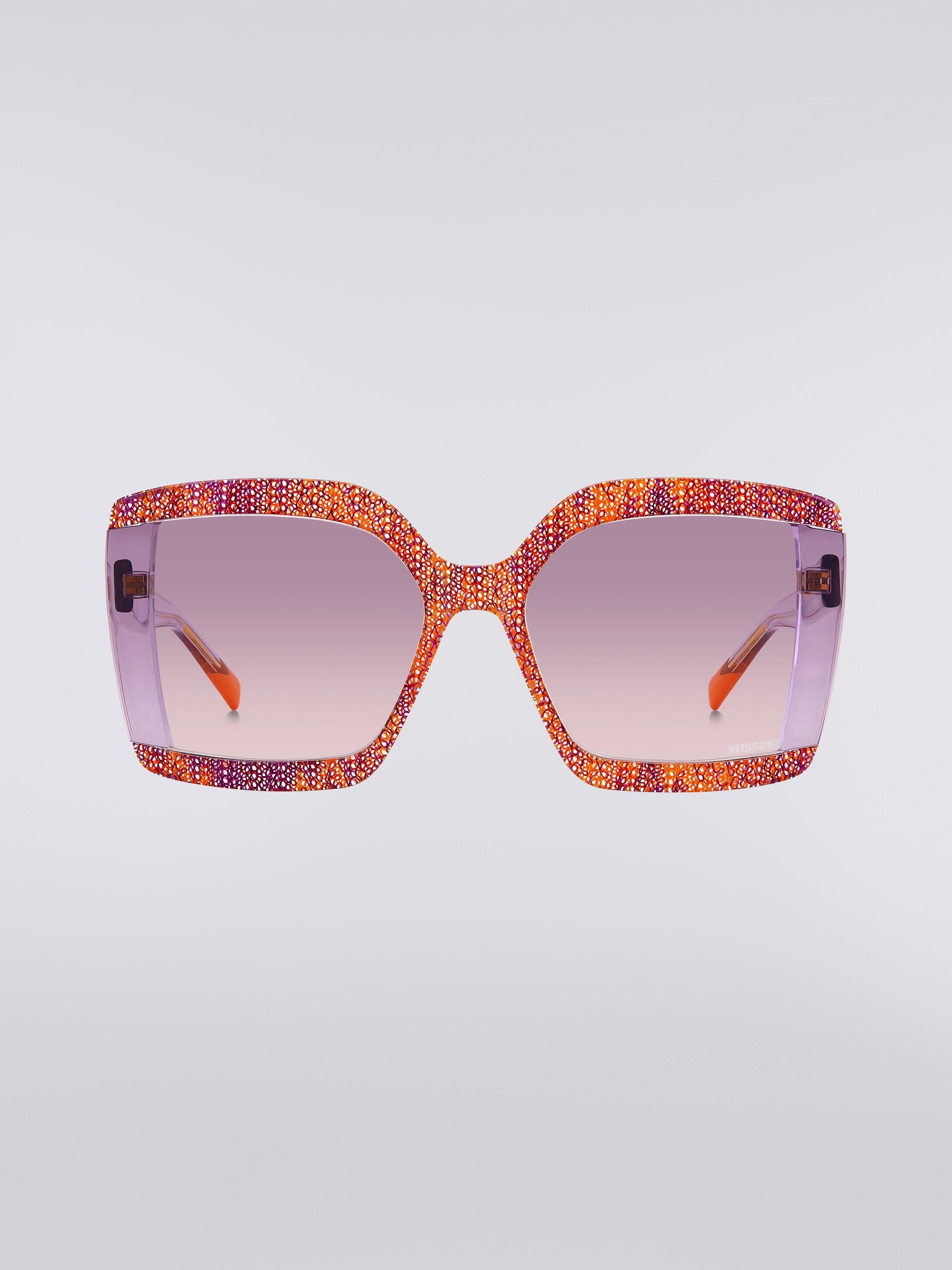 Square sunglasses with fabric inserts Product Image