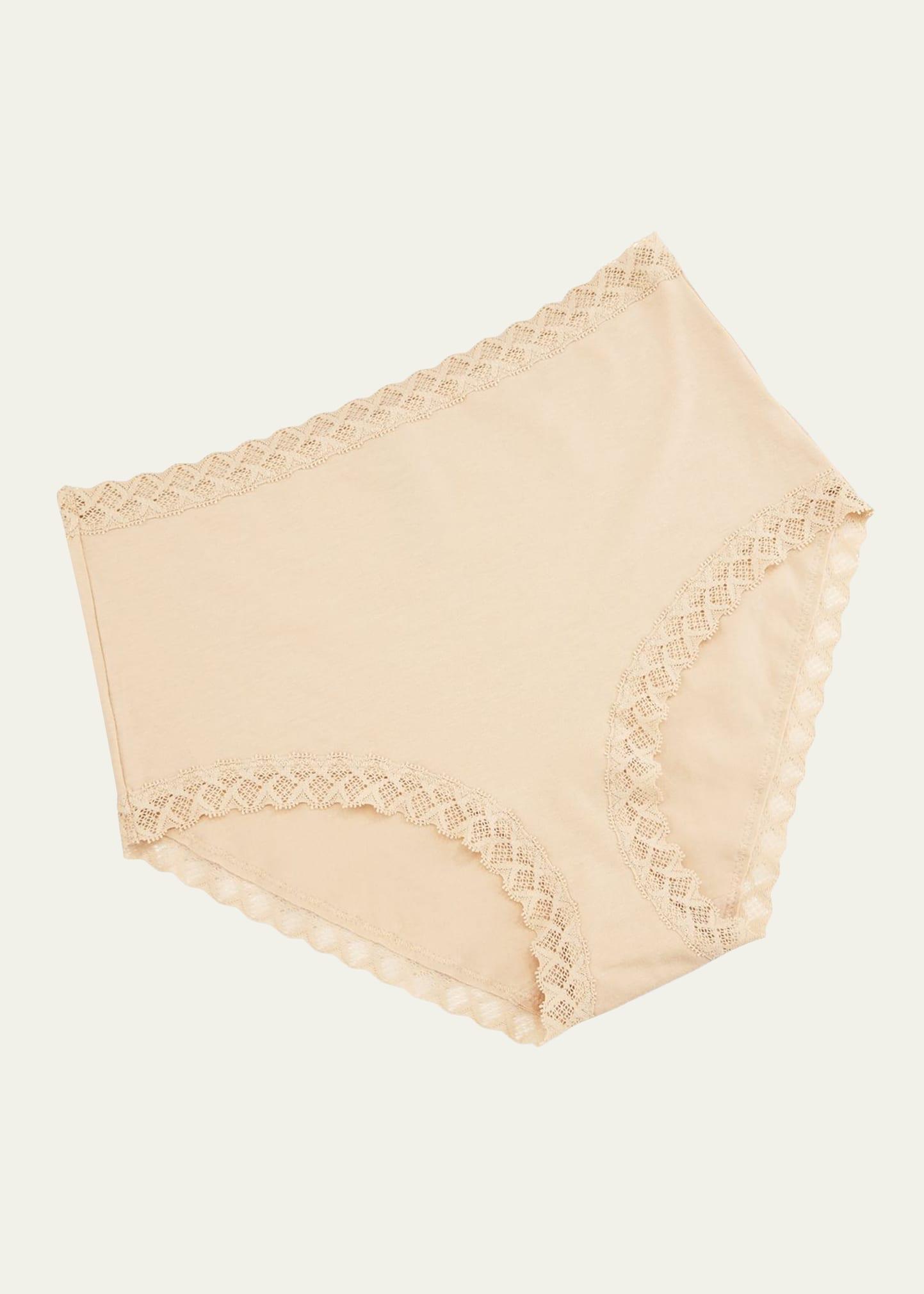 Natori Bliss Lace-Trim High Rise Cotton Brief 755058 Product Image