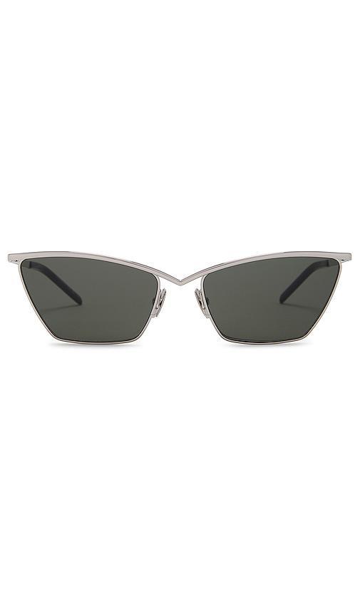 Saint Laurent Cat Eye Sunglasses in Grey Product Image