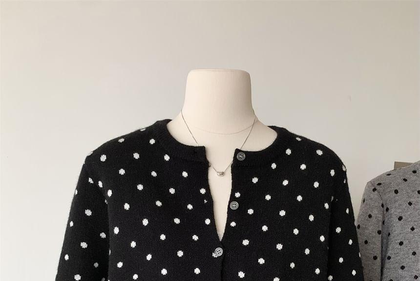 Dotted Button-Up Cardigan Product Image