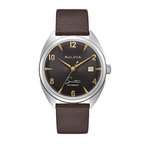 BULOVA Frank Sinatra Fly Me to the Moon Leather Strap, 39mm Product Image