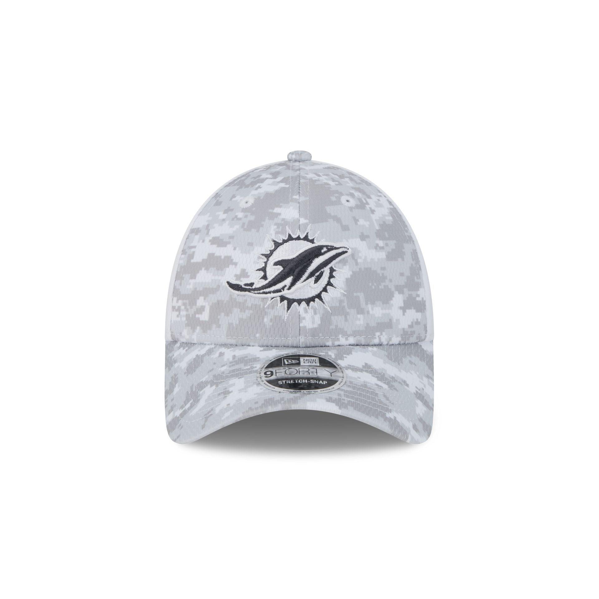 Miami Dolphins 2024 Salute to Service 9FORTY Stretch-Snap Hat Male Product Image