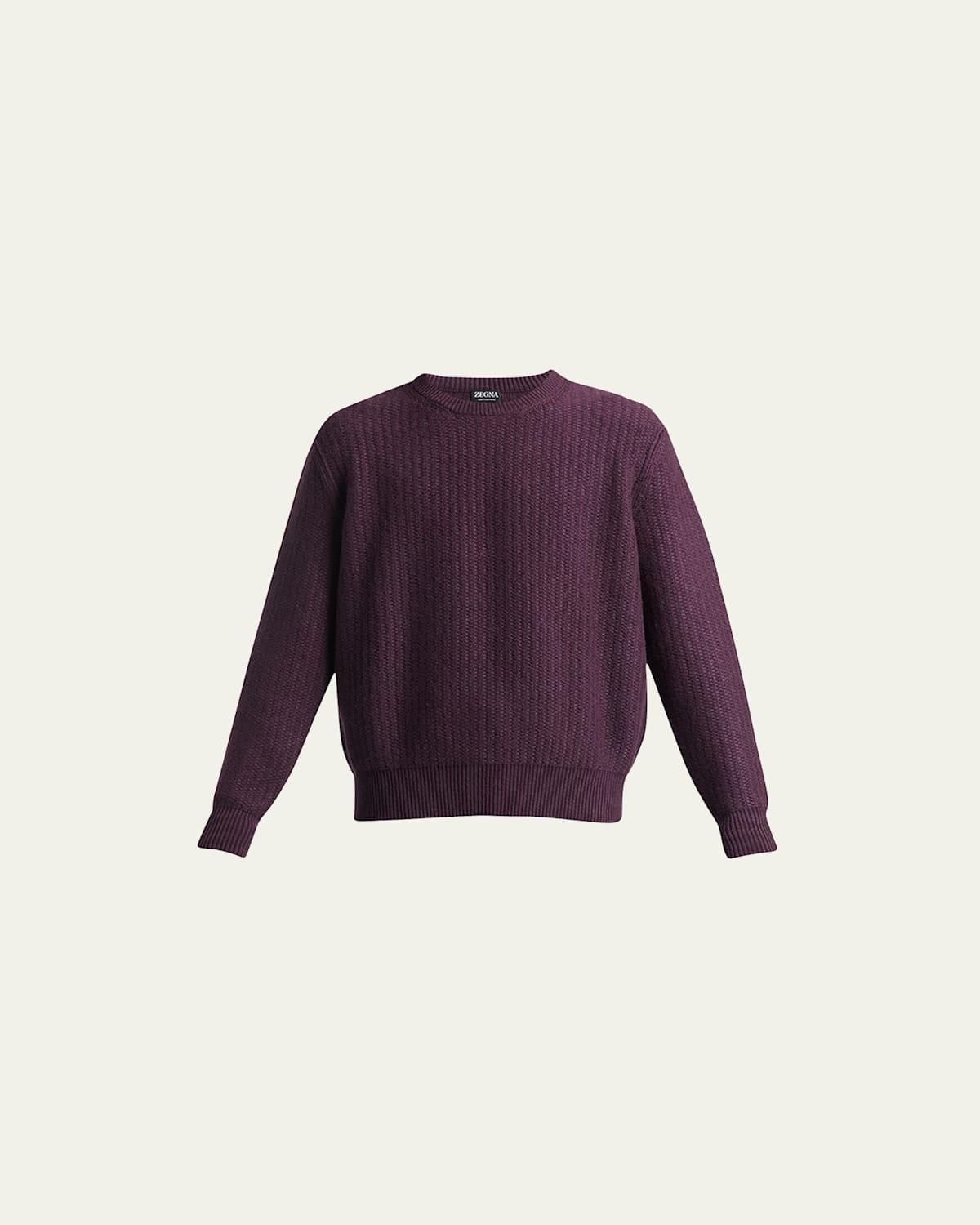 Mens Cashmere-Knit Crewneck Sweater Product Image