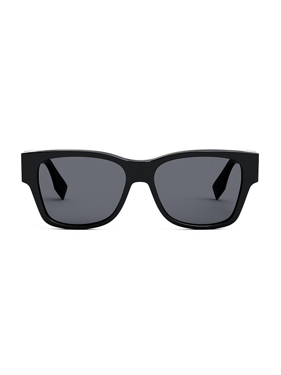 Embellished OClock Logo Acetate Rectangle Sunglasses Product Image