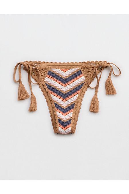 Aerie Crochet Cheekiest Tie Bikini Bottom Women's Product Image