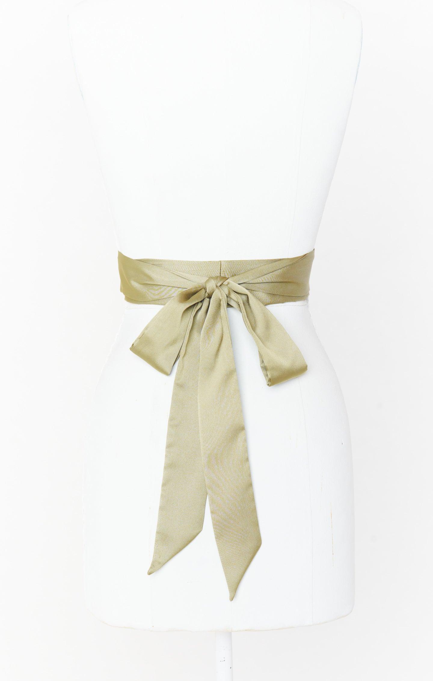 Bridesmaid Sash ~ Moss Green Luxe Satin Product Image