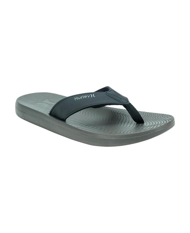 Hurley Mens Crest Tier Flip Flop Sandals - Gray Product Image