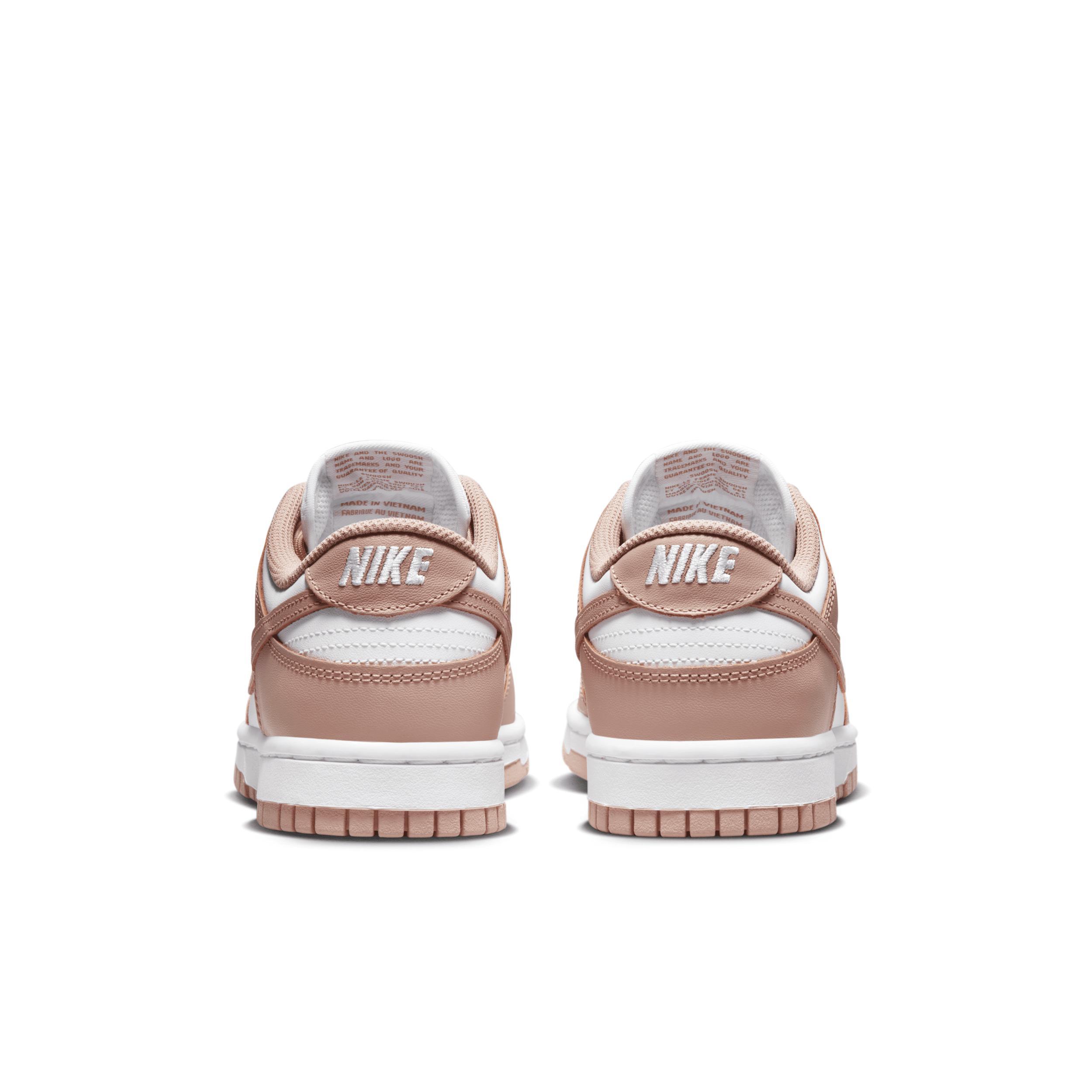 Nike Womens Nike Dunk Low - Womens Shoes White/Pink Product Image