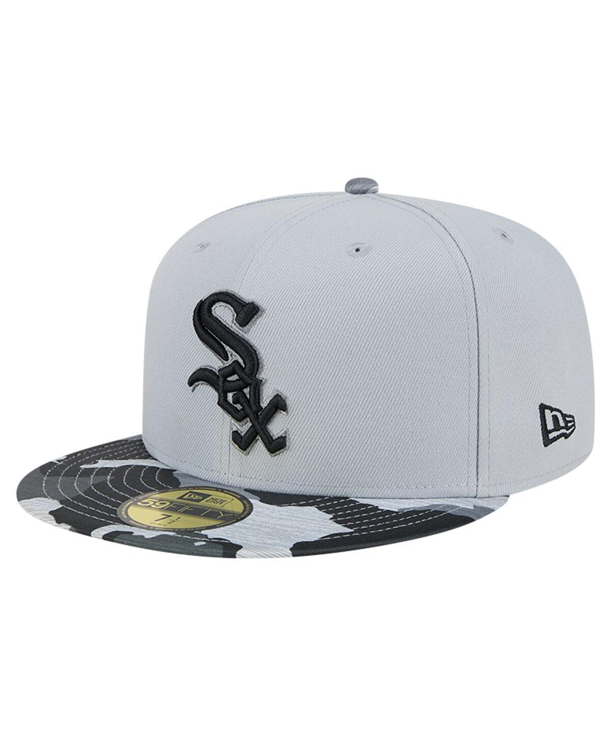 Mens New Era Gray Chicago White Sox Active Team Camo 59FIFTY Fitted Hat Product Image