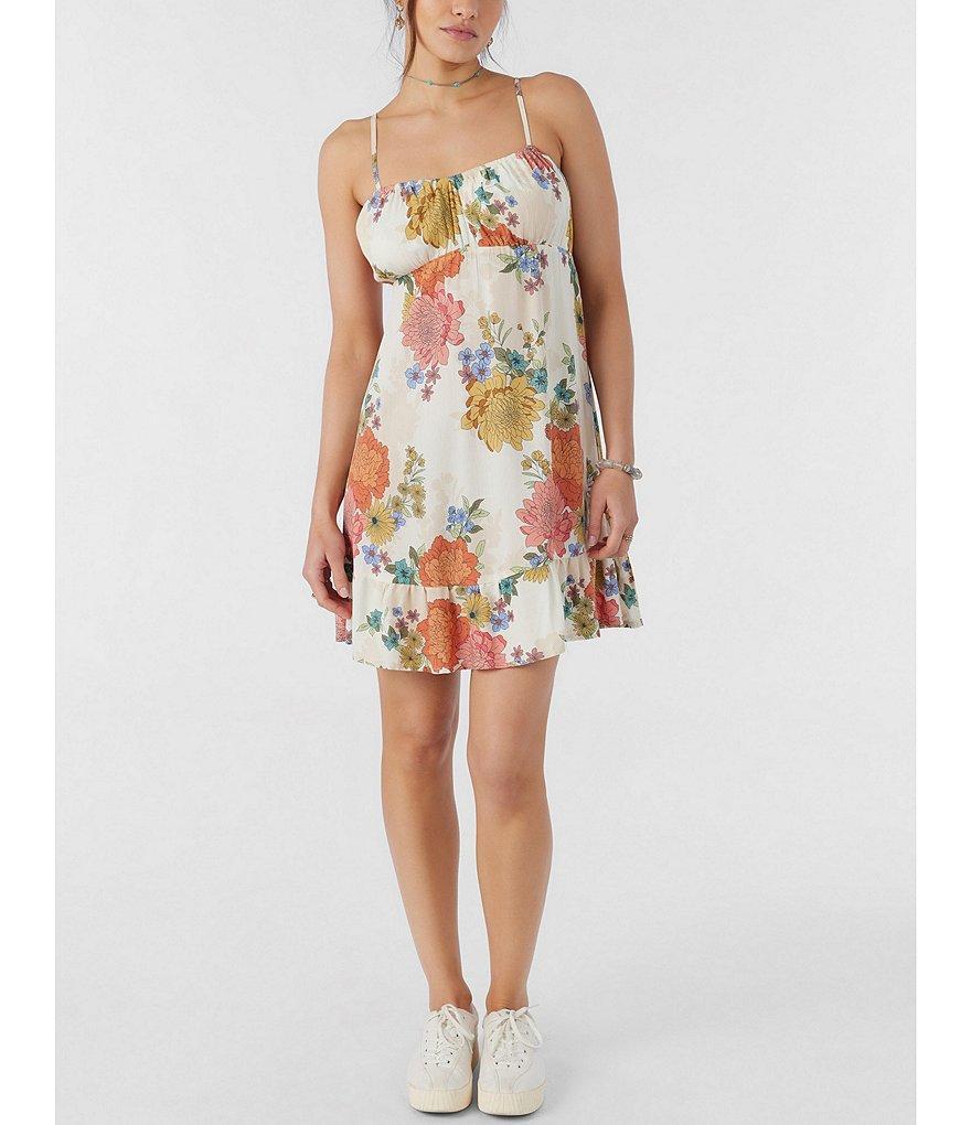 O'Neill Marlie Floral Print Sleeveless Smocked Back Dress Product Image