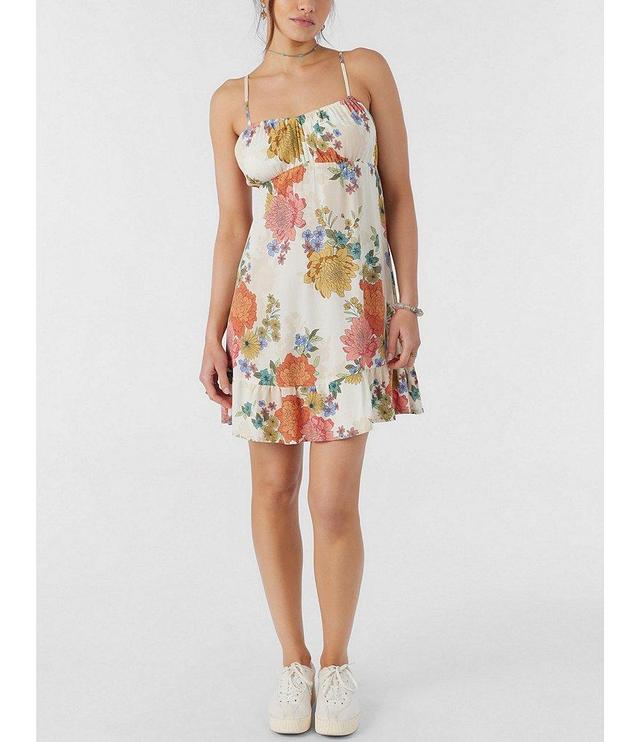 O'Neill Marlie Floral Print Sleeveless Smocked Back Dress Product Image