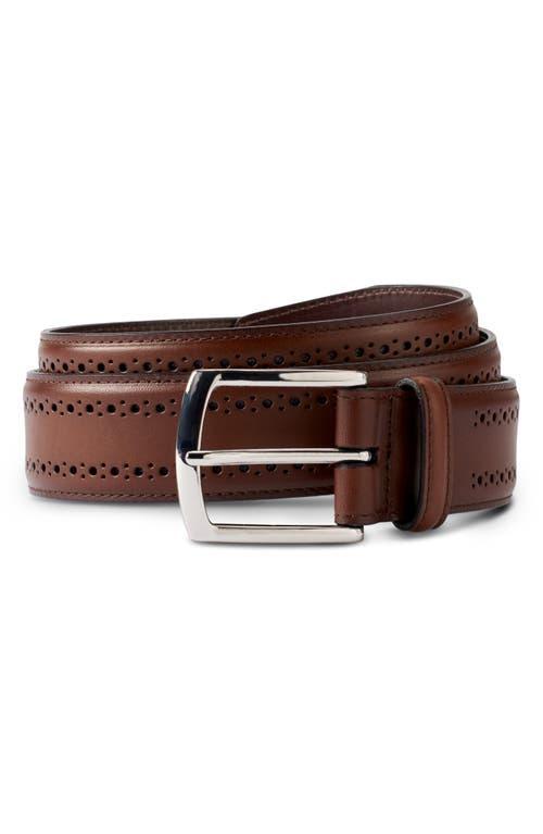 Allen Edmonds Manistee Brogued Leather Belt Product Image