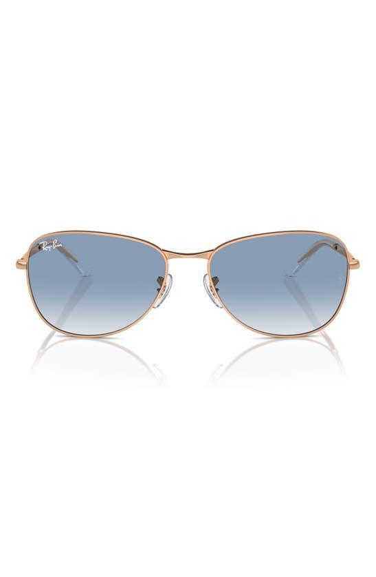 RAY BAN 56mm Gradient Pilot Sunglasses In Blue Gradient Product Image