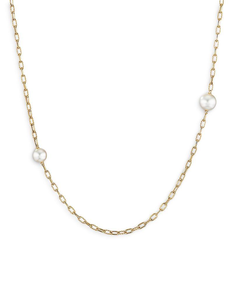 Womens DY Madison Pearl Necklace In 18K Yellow Gold Product Image