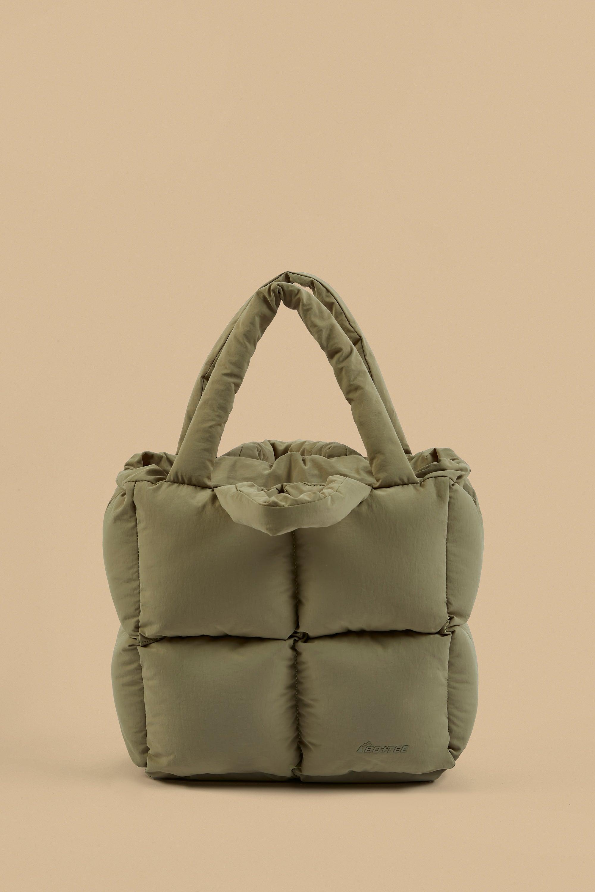 Quilted Puffer Bag in Soft Olive Product Image