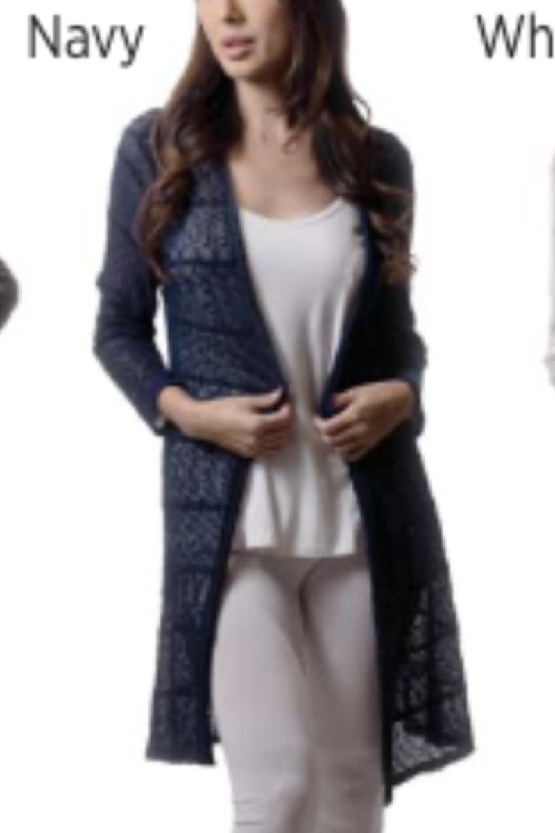 Open front long sleeve cardigan Product Image