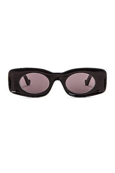 Mens Geometric Logo Acetate & Plastic Rectangle Sunglasses Product Image