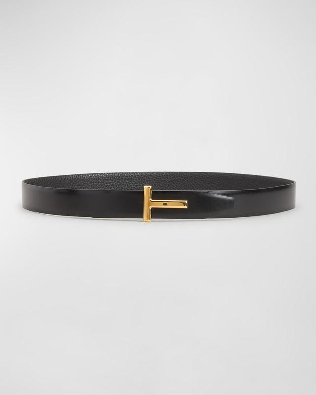 Reversible T-Logo Leather Belt Product Image