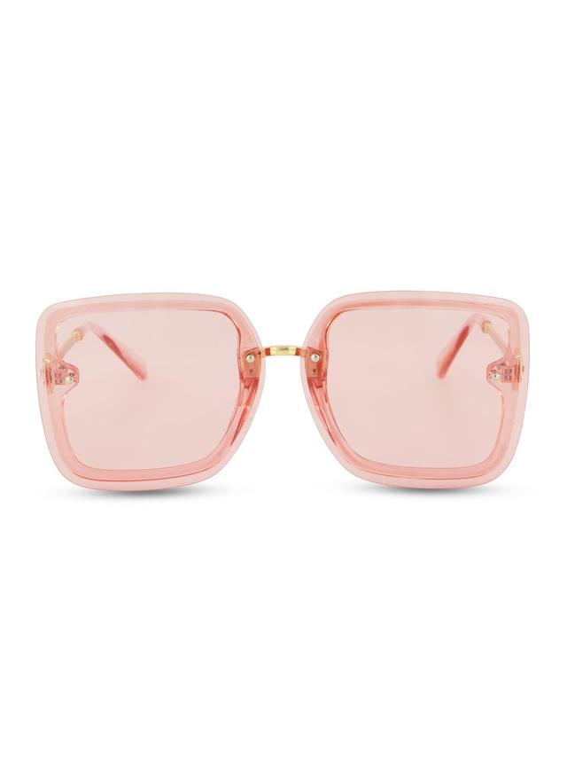 Rimless Oversized Square Sunglasses Female Product Image