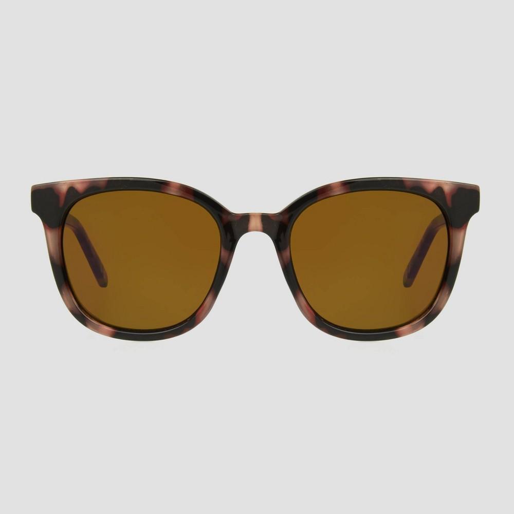 Womens Tortoise Shell Print Crystal Plastic Square Sunglasses - Universal Thread Product Image