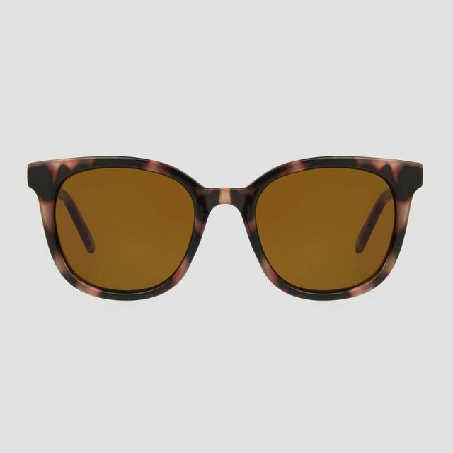 Womens Tortoise Shell Print Crystal Plastic Square Sunglasses - Universal Thread Product Image