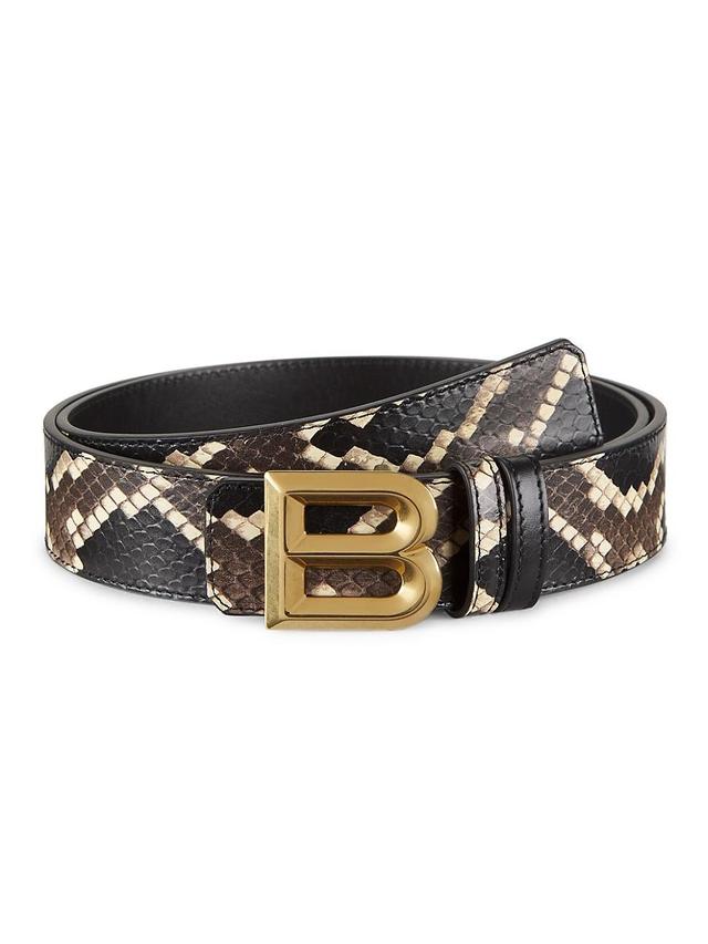 Mens 35MM B Bold Leather Belt Product Image