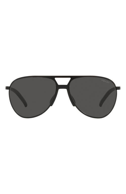 Prada Pilot 59mm Matte Black Aviator Sunglasses Product Image