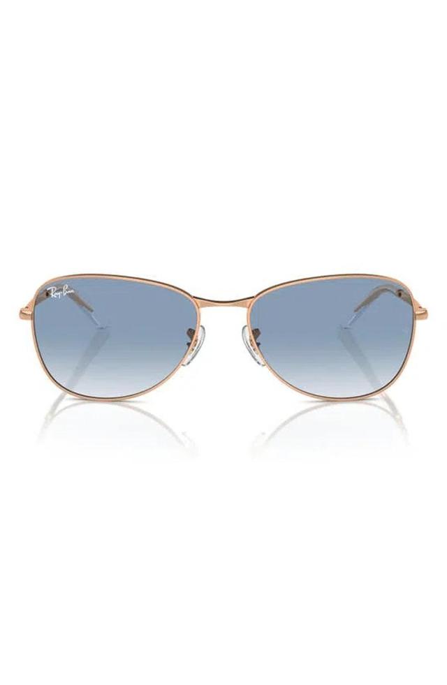 RAY BAN 56mm Gradient Pilot Sunglasses In Blue Gradient Product Image