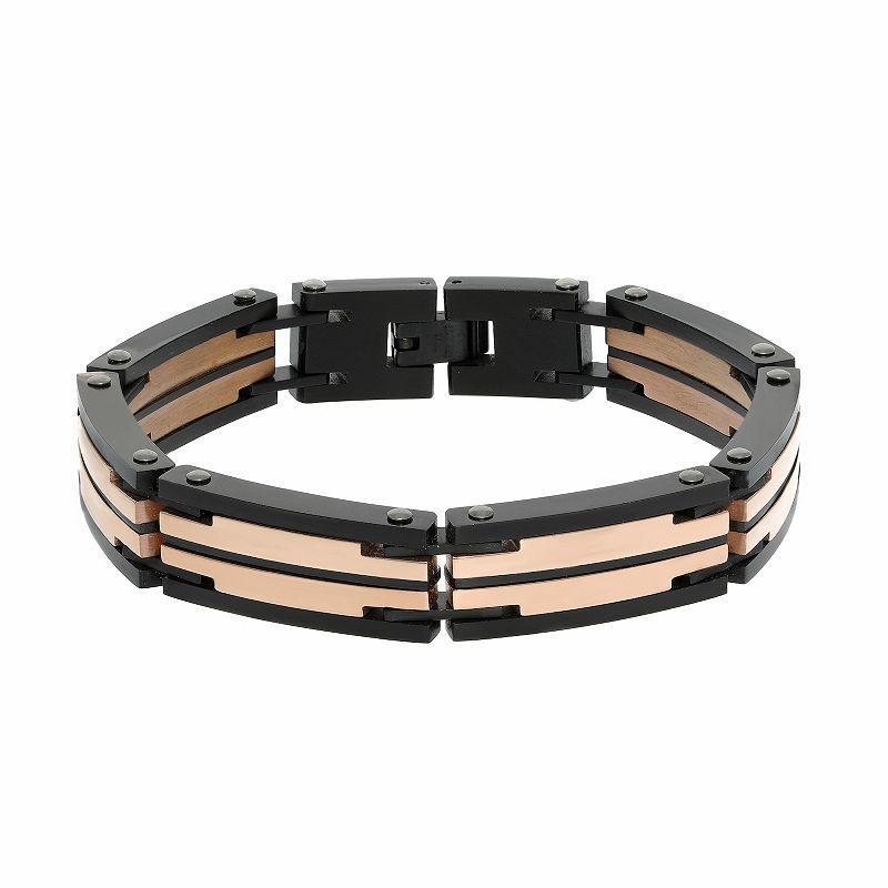 Mens LYNX Two Tone Stainless Steel Bracelet Product Image