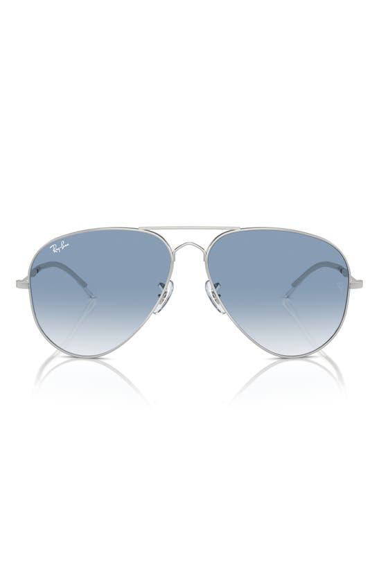 RAY BAN Old Aviator 58mm Gradient Sunglasses In Silver Product Image