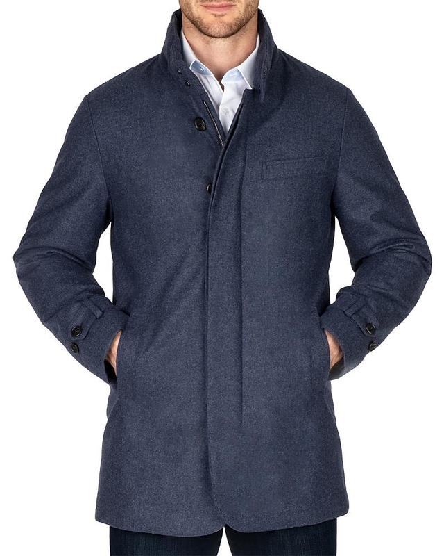 Norwegian Wool Stretch Down Filled Car Coat Product Image