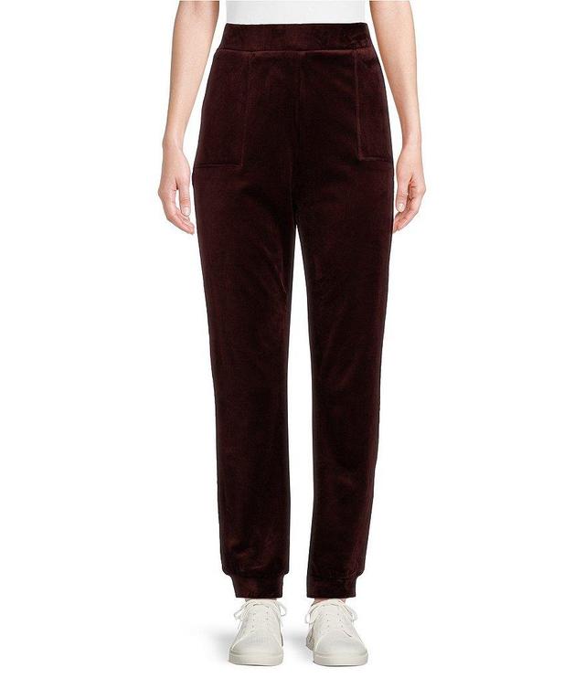 Westbound Petite Size Pull-On Velour Jogger Pants Product Image