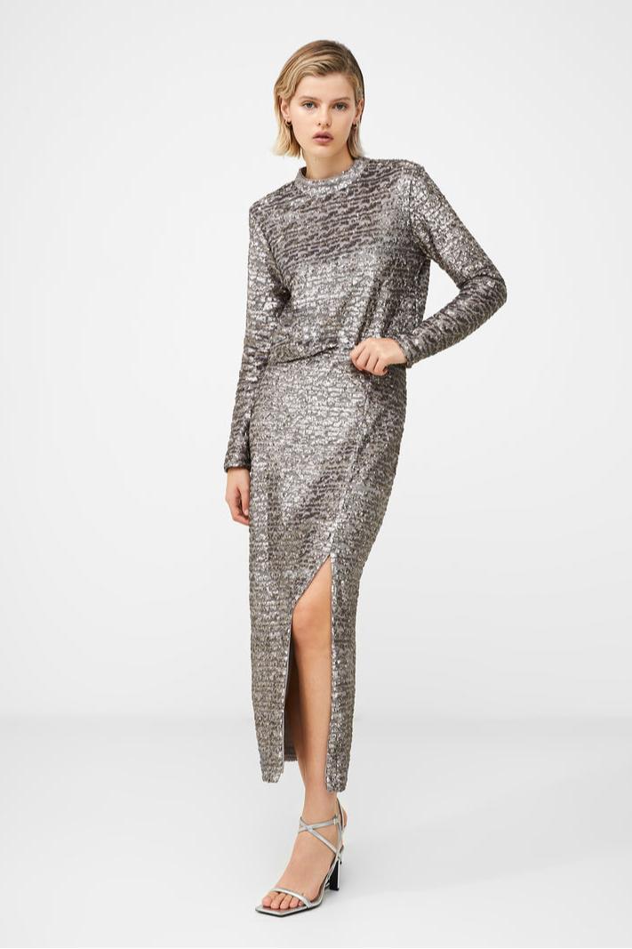 Adalynn Sequin Skirt- Gunmetal Product Image