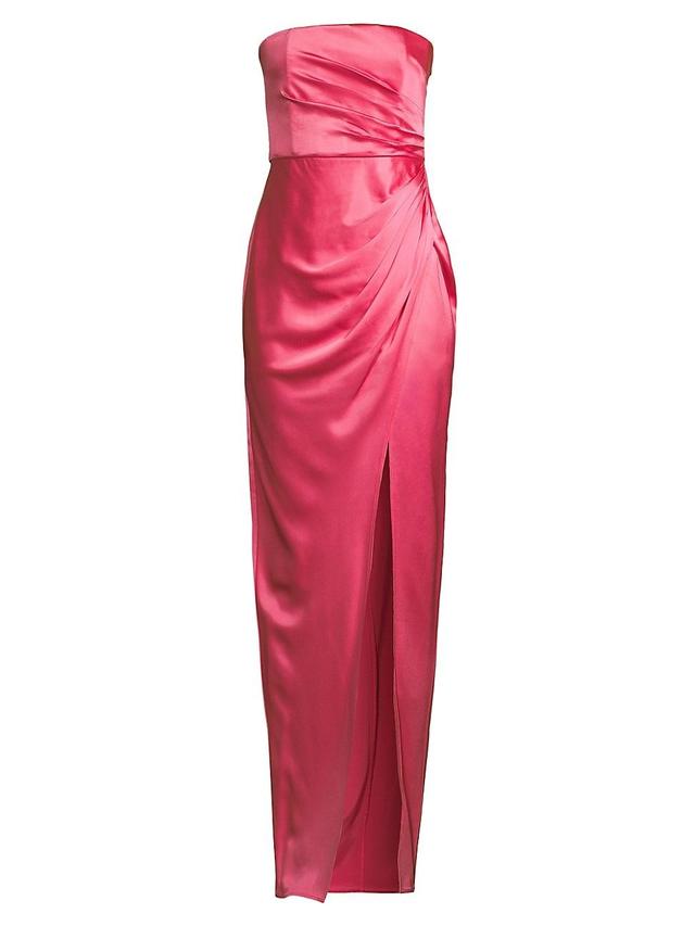 Womens Priyanka Strapless Satin Gown Product Image