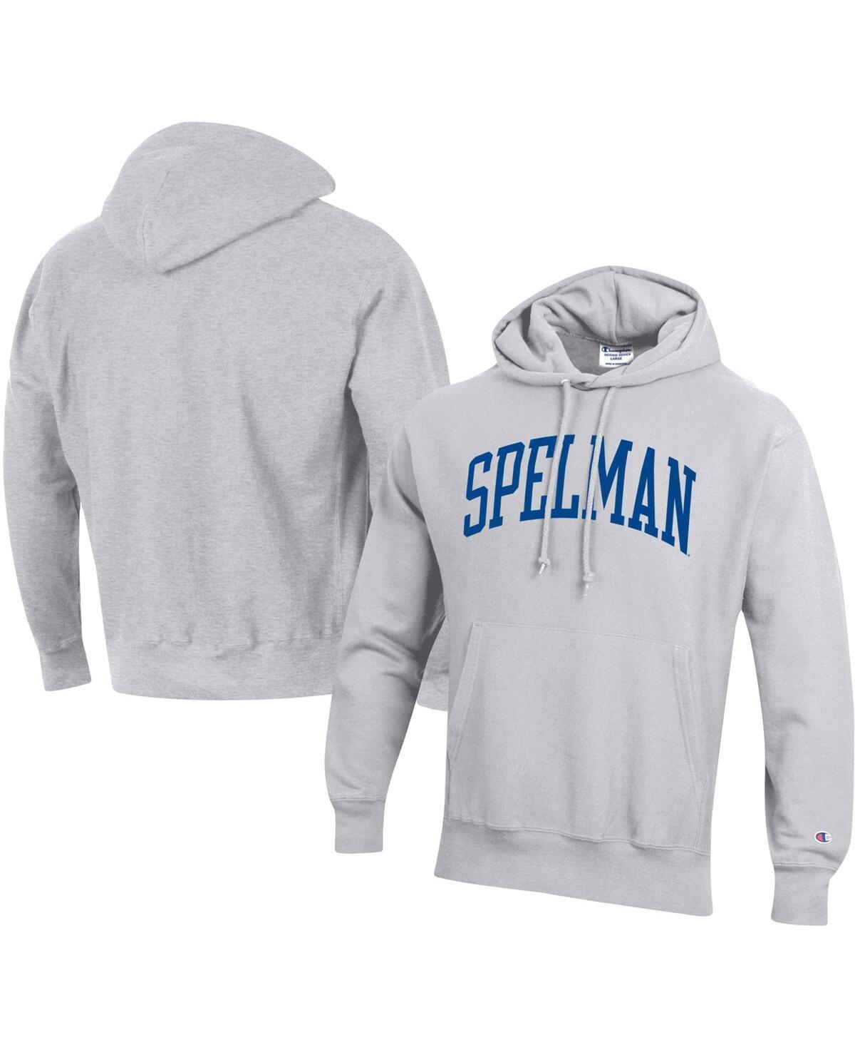 Mens Champion Gray Spelman College Jaguars Tall Arch Pullover Hoodie Product Image