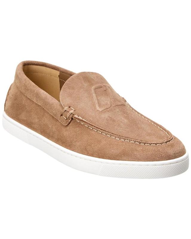 CHRISTIAN LOUBOUTIN Suede Loafers In Brown Product Image