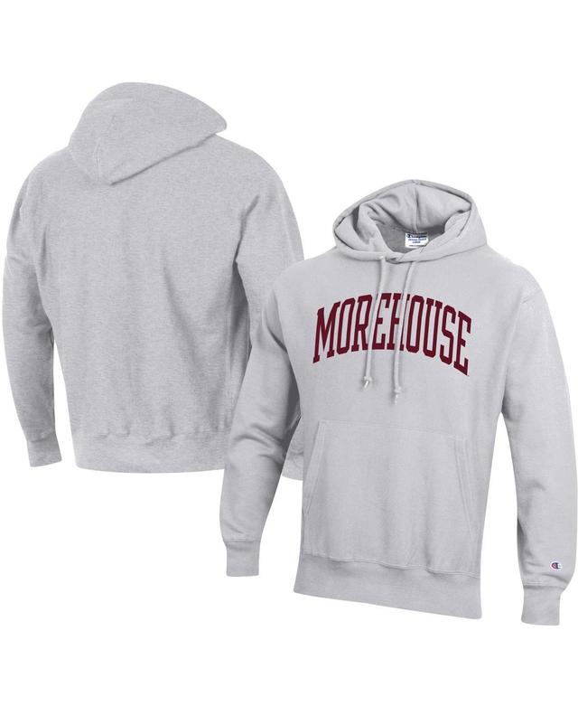 Mens Champion Gray Morehouse Maroon Tigers Tall Arch Pullover Hoodie Product Image